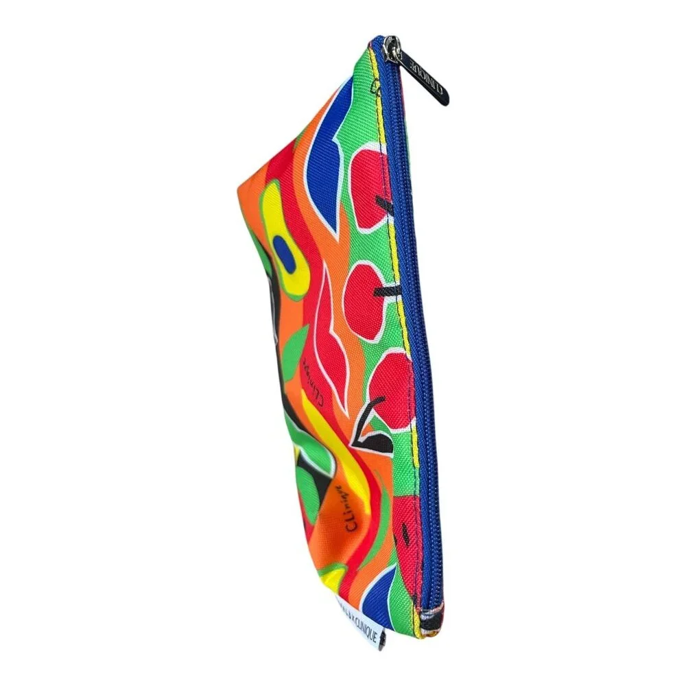 Donald Robertson x Clinique Fruit Print Cosmetic Makeup Bag – Yellow Lining